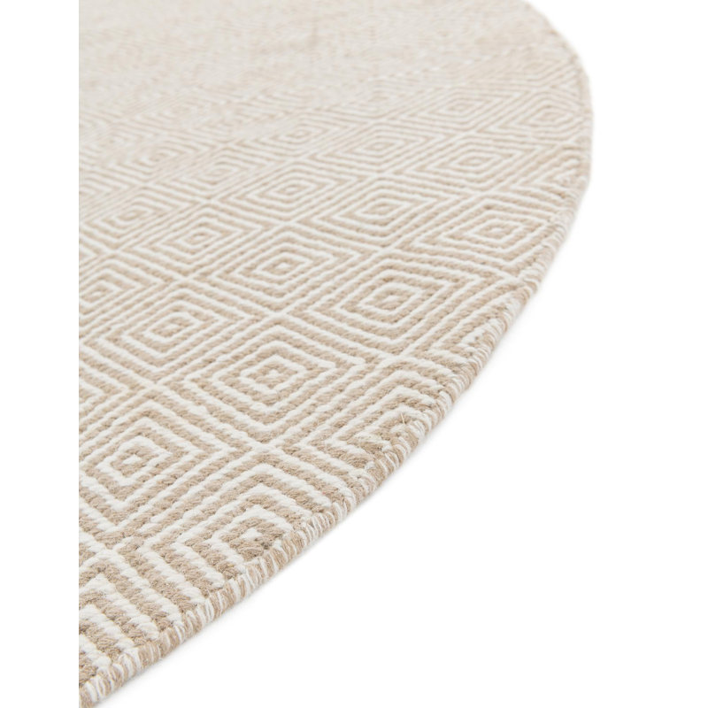 Traetyn Flatweave Wool Indoor Rug, Round 6'1"