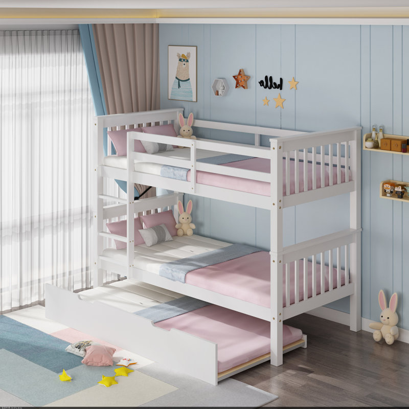 Adger Single (3') Bunk Bed with Trundle Included