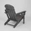 Chaise Adirondack pliante en PEHD avec porte-gobelet double - Chaise Adirondack en composite avec texture bois