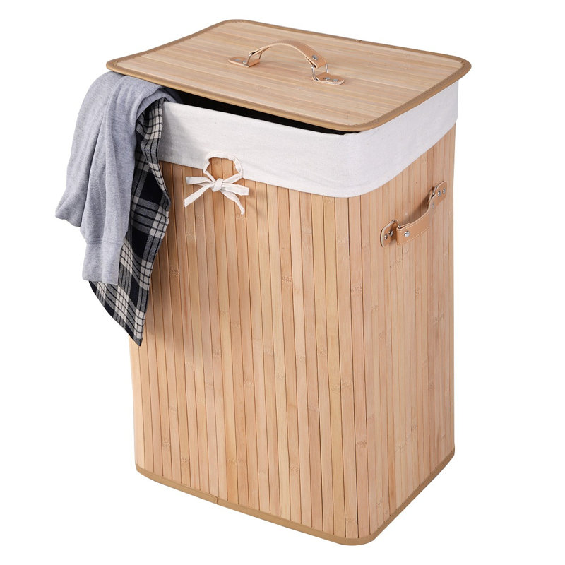 Bamboo Laundry Hamper, Natural