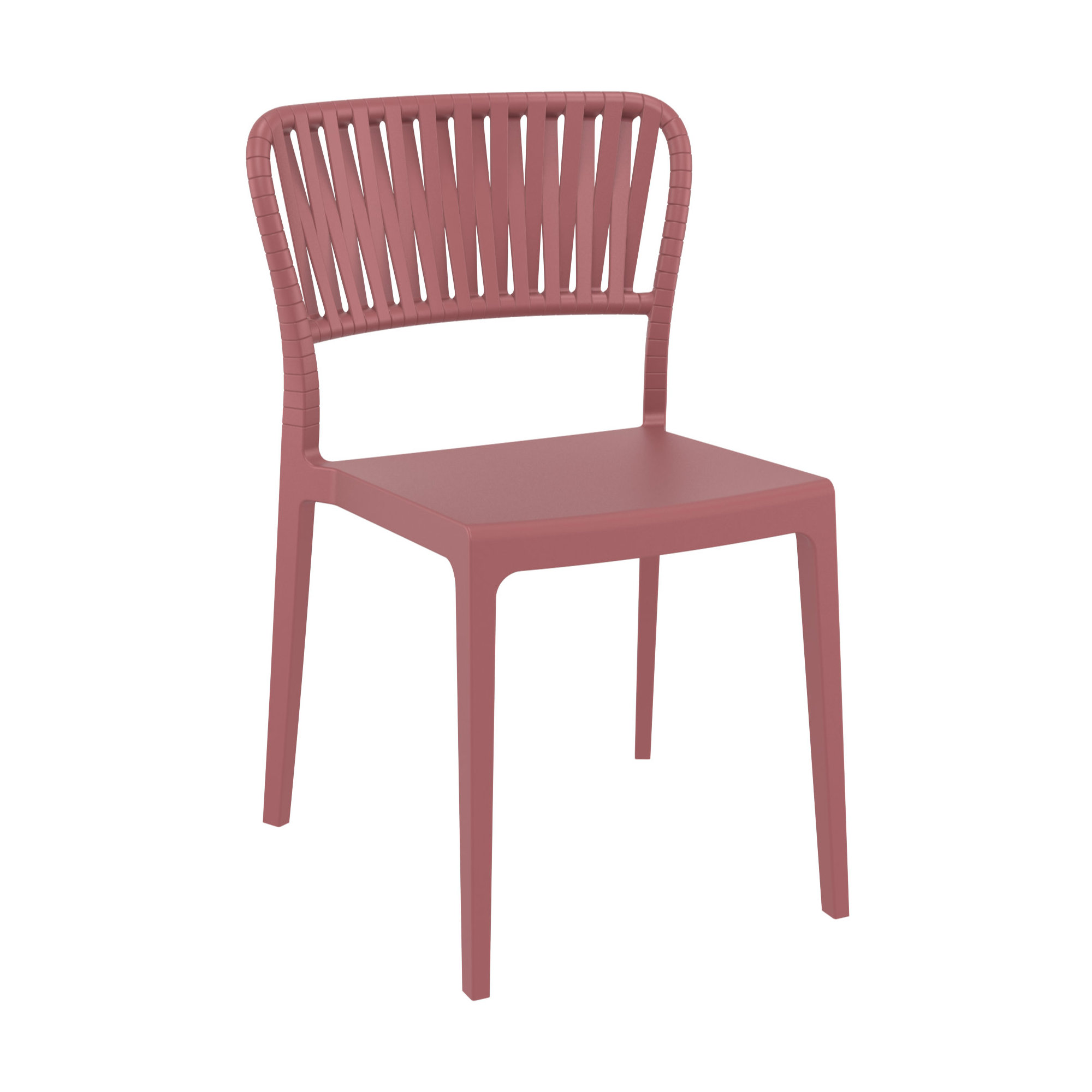 Newport Outdoor Stacking Dining Armchair, Marsala