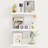 Rustic Floating Shelves Set of 3 with Lip, Picture Ledge Shelf for Nursery, Living Room – Multipurpose Storage Organizer, Bookshelf, & Photo Display Rack White-979392945