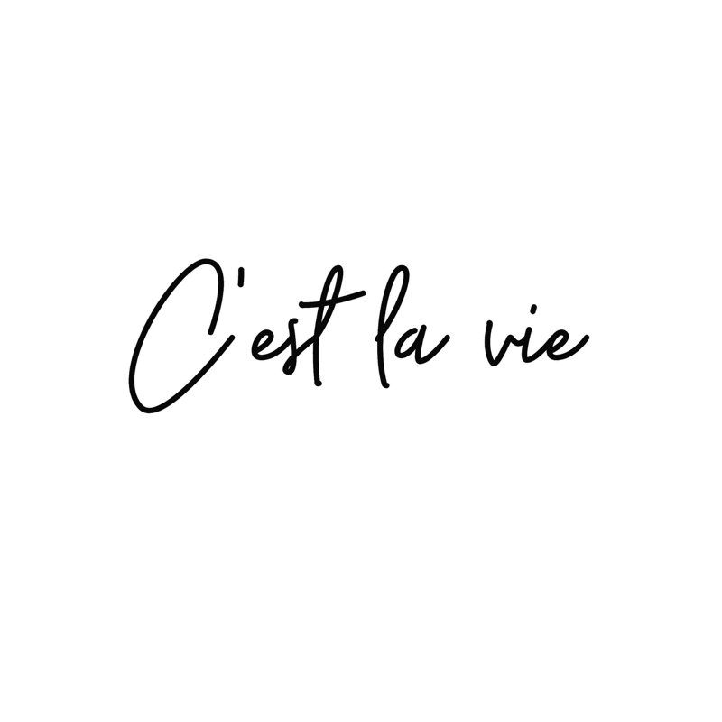 " Cest La Vie ", 12" H x 12" W