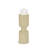 Akira Small Textured Beige Metal Pillar Candle Holder-1618650663