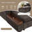 L-Shaped Sectional Sofa Chenille Upholstered Couch with Wooden Storage Compartment & Throw Pillows-2051967322