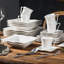 30-Piece White Porcelain China Dinnerware Set, Service For 6 