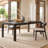 Rectangular Dining Table with Parquet-Style Top-2107367638
