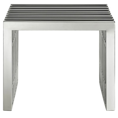 Petit banc en acier inoxydable Gridiron