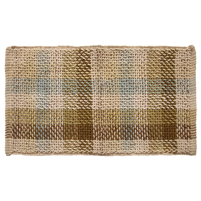 Tapis bleu/vert en coton écossais Showalter, Rectangle 1 pi 8 po x 2 pi 10 po