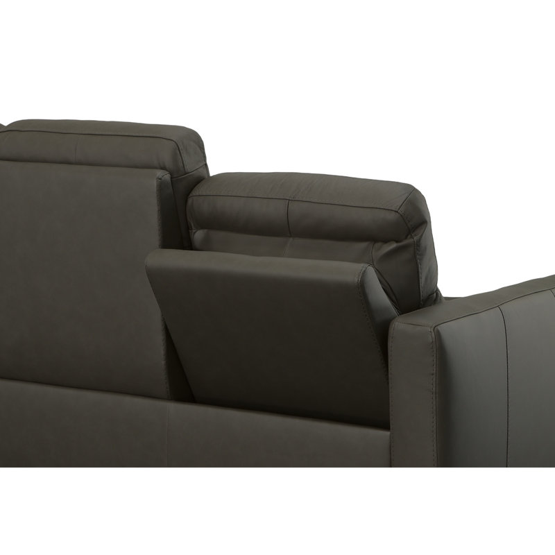 Ensemble de salon inclinable électrique en cuir 3 pièces Broadway, Grey