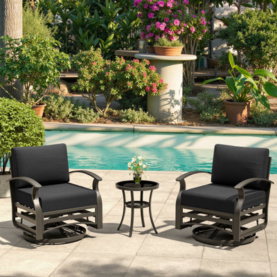 Ensemble de chaises pivotantes 28 po pour l'extérieur