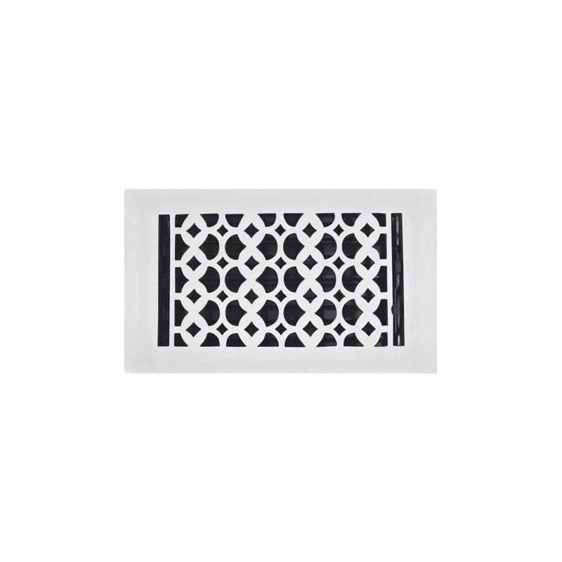 Grille en métal, 12" L x 7.5" W x 2.35" H, Blanc