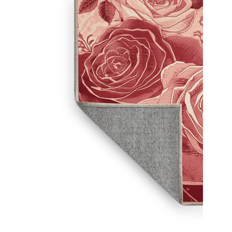Tapis beige classique lavable à la machine Paesyn Rose, 7 x 10