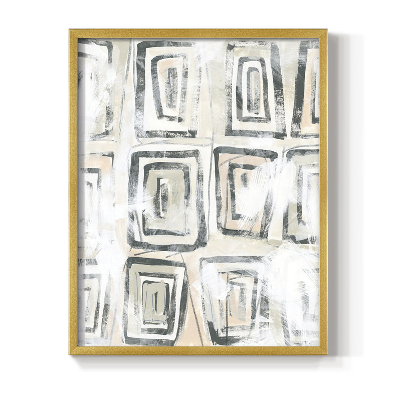 Sand Glyphs IV, reproduction encadrée - bois massif, H 20 po x l 16 po