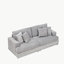 79.3'' Modern Corduroy Upholstered 3-Seater Sofa with 4 Throw Pillows-116190550-124435397