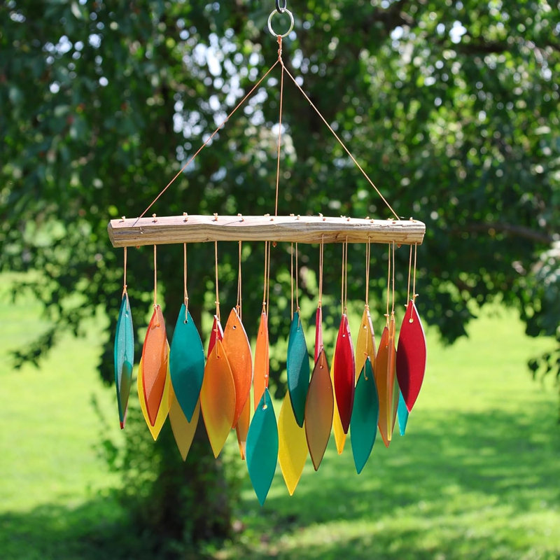 Carillon en verre, verre sablé et carillon fabriqué à la main