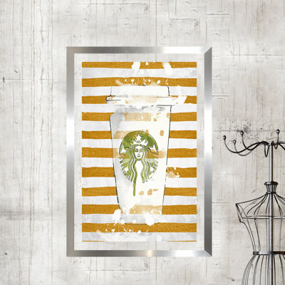 Starbucks and Stripes par BY Jodi - reproduction de cadre photo sur plastique / acrylique
