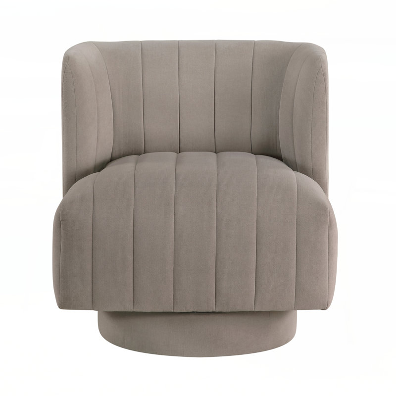 Chaise pivotante moderne avec revêtement de confort et de style taupe, Taupe