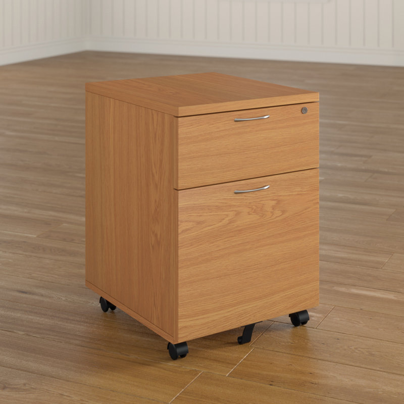 Buariki 40.4cm Wide 2 -Drawer Mobile File Cabinet, Oak