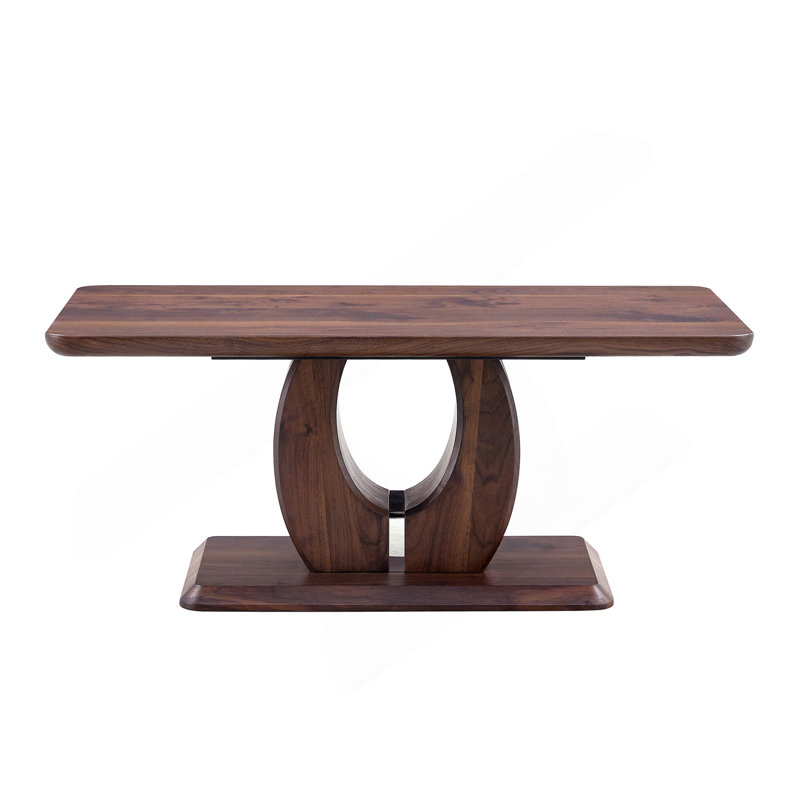 Table basse rectangulaire en bois aggloméré à motif d'autocollants moderne et minimaliste. Ajoutez une atmosphère calme et confortable à votre maison. Table basse en MDF, noyer, autocollant texturé brun foncé, table d'appoint.