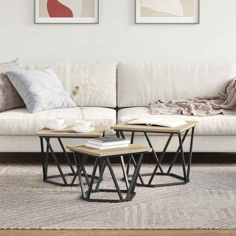 End Table Set, Light  Natural