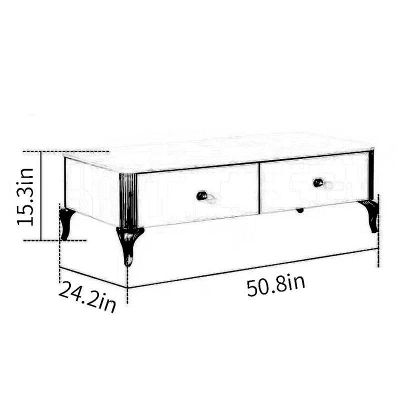 French light luxury coffee table