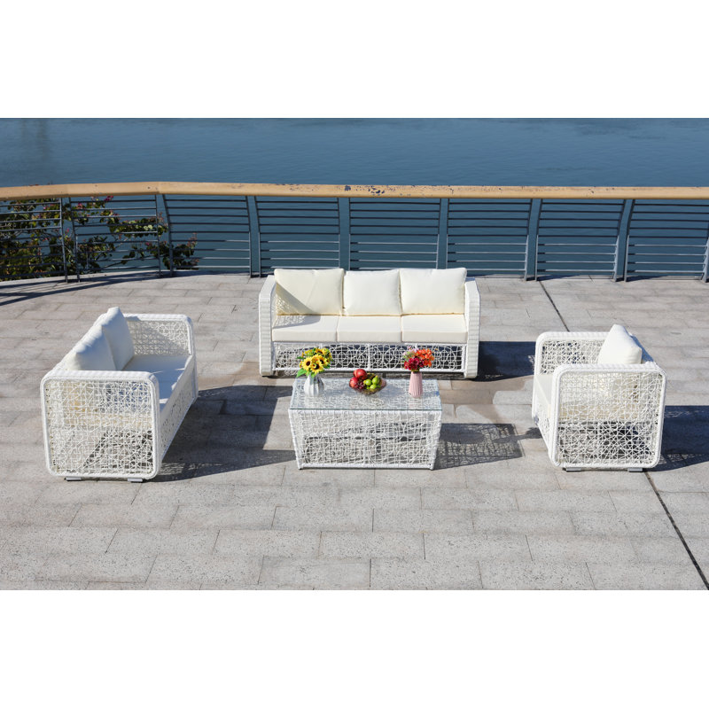 Wicker 6 - Person Patio Conversation Set