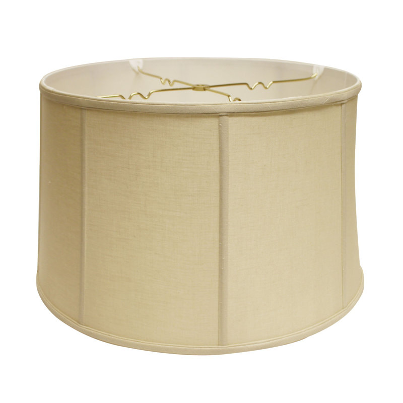 Throwback Drum Linen Lampshade, Tan, 12" H x 19" W x 19" D
