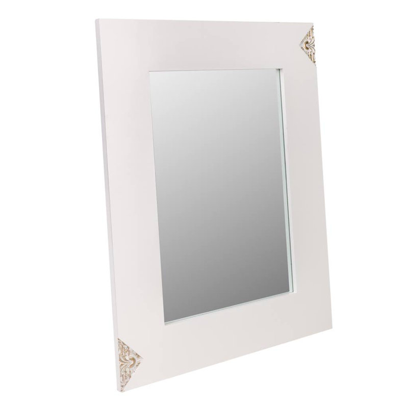 Dorris Wood Flat Wall Mirror