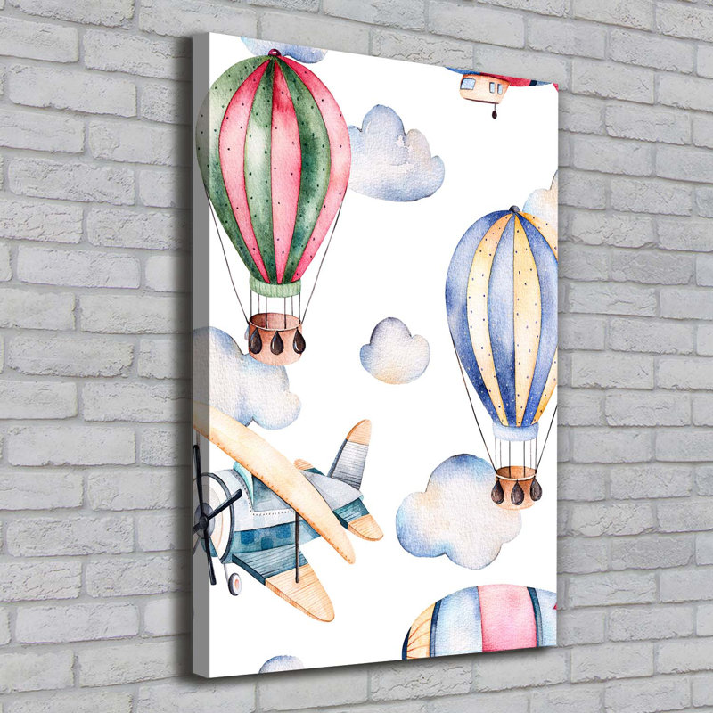 Balloons And Planes - Wrapped Canvas Print