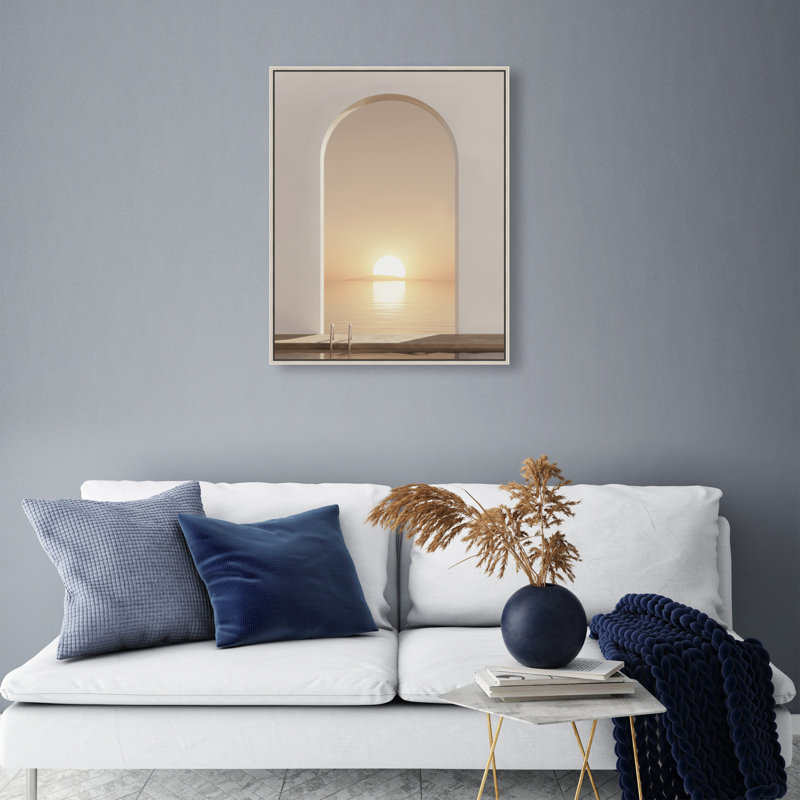 Sunset Warmth Print by Oliver Gal, 21"H x 25"W, Silver Floater Frame