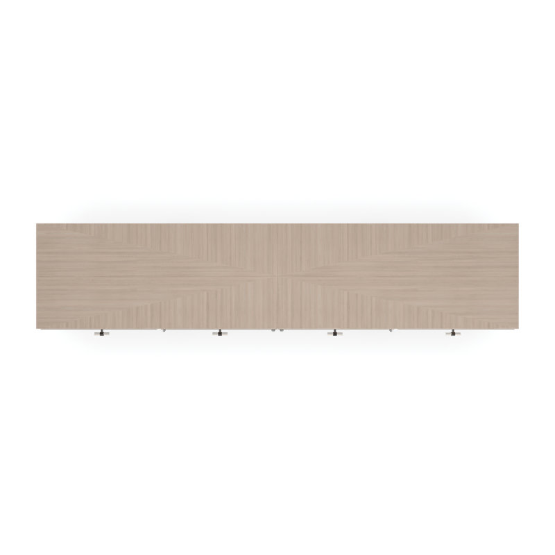 Woodland Gray and Deep Bronze 82.5'' Sideboard with Reeded Fronts