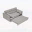 Canapé-lit modulaire en velours côtelé de 54,30 pouces avec causeuse convertible et lit escamotable pour salon moderne-423677075
