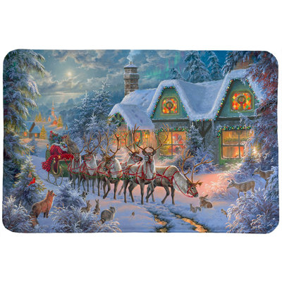 Tapis en mousse à mémoire de forme Laural Home Christmas