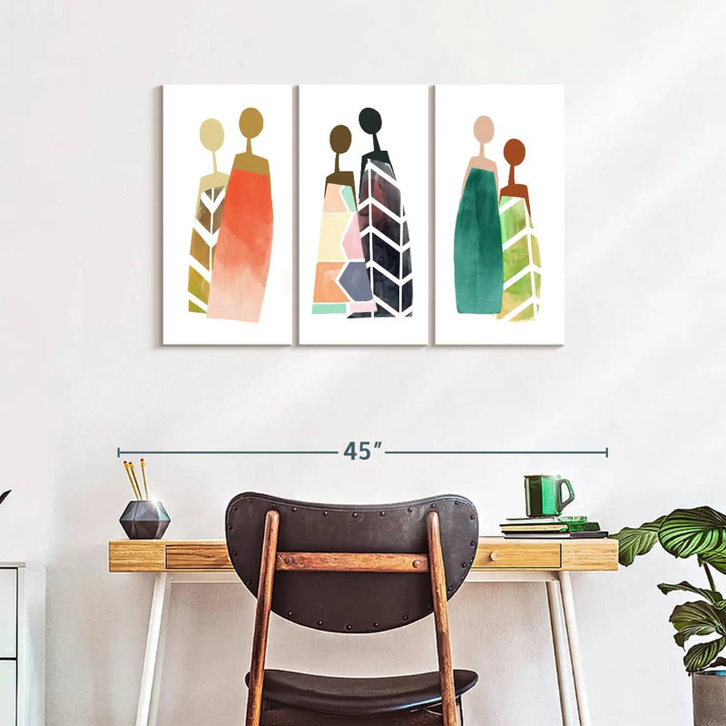 Impression sur toile de style africain, H 24 po x l 38 po x P 1,25 po