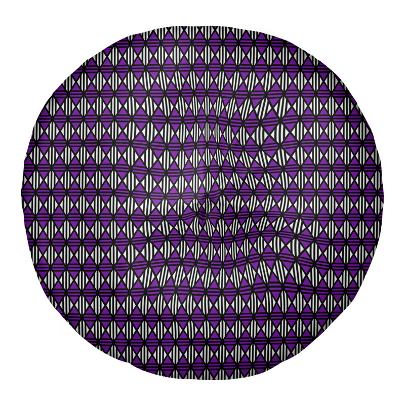 Coussin de sol Katelyn Elizabeth, 30 po x 30 po, Noir / mauve