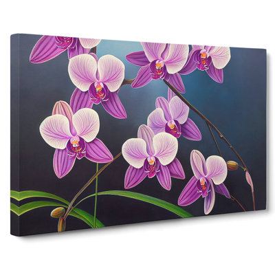 Sweet Orchid Flowers - Wrapped Canvas