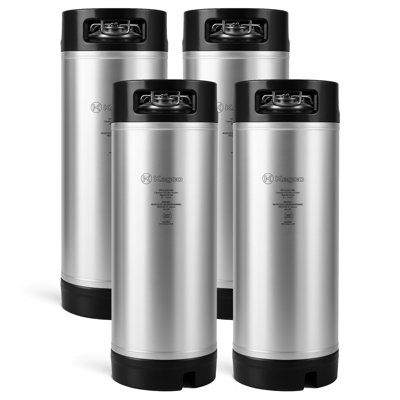 Kegco 5 Gallon Ball Lock Kegs - Rubber Handle -Set of 4