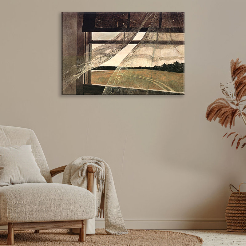 «Wind from the Sea» par Andrew Wyeth, toile tendue avec châssis, H 28 po x l 40 po