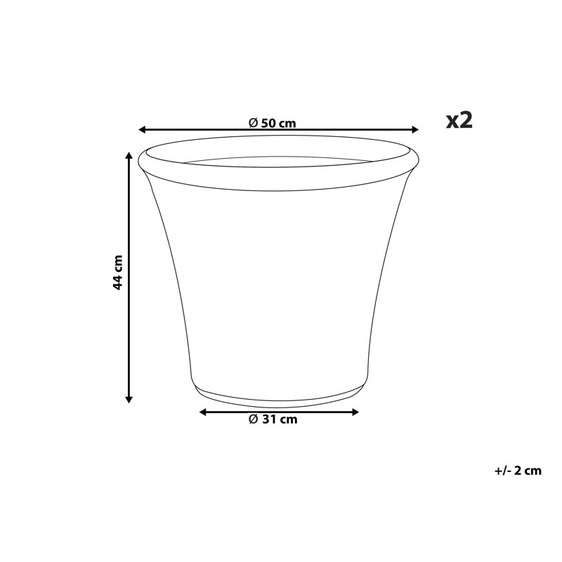 Sonora Pot Planter, 44cmH x 50cmW x 50cmD
