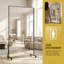 Miroir pleine longueur 67 po x 40 po, miroir carré surdimensionné, très grand miroir de plancher, convient aux chambres à coucher et aux salons, grand miroir à pansement, noir