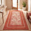 Tapis Amber2 moderne abstrait orange en polyester lavable-787303817