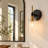  1 - Light Dimmable Black/Brass Armed Sconce-130629970