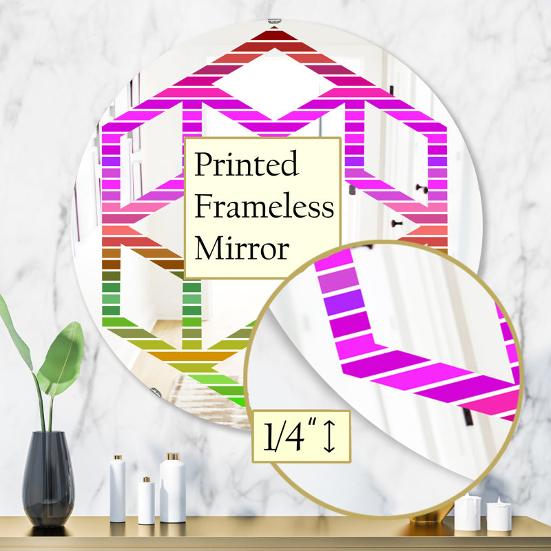 Miroir mural Hexagon Star, H 31,5 po x l po