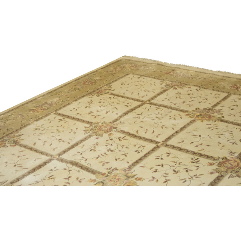 Handmade Silk and Wool Area Rug
