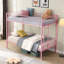 Lit superposé en métal rose simple sur simple