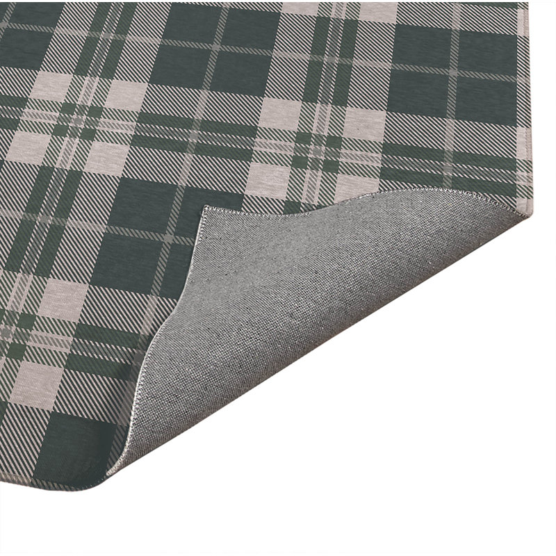 Tapis de bureau léger Tartan Block, L 6 pi x L 4 pi, Turquoise / bleu