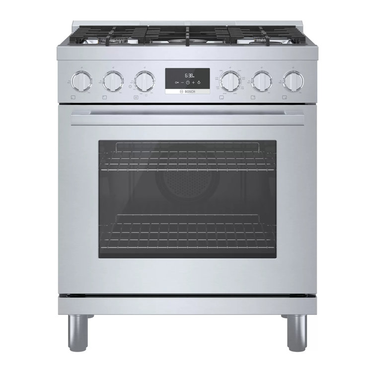 800 Series 30" 4 cu. ft. Freestanding Dual Fuel Range with True European Convection