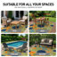 Tapis floral intérieur / extérieur beige / bleu marine / bleu sarcelle / vert / orange-1435367779-1435971255