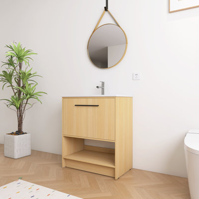 Ilton 30" Freestanding Single Bathroom Vanity With Ceramic Sink